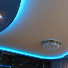 Stretch ceilings and lighting